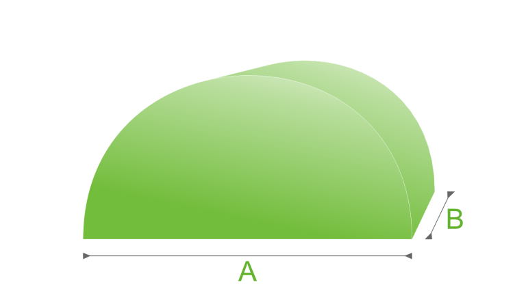 Schaumstoff Zylinder Halb