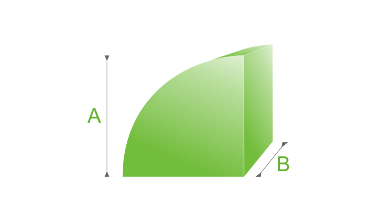 Schaumstoff Zylinder Viertel